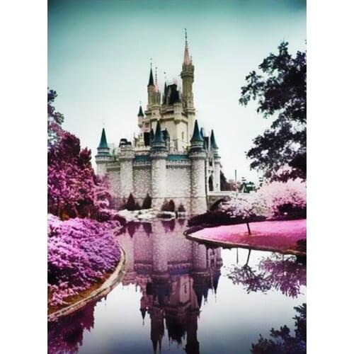 Painting By Numbers Scenery DIY Oil Coloring By Numbers Castle Landscape Canvas Paint Art Pictures Home Decor