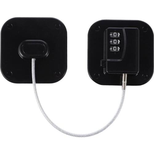 Child Safety Lock Digital Password Fridge Lock Freezer Door Lock Cabinet Drawers Safety Lock Mini Fridge Lock (Black)