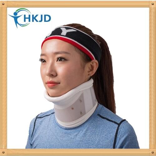Adjustable Rigid Cervical Neck Collar With Chin Support Hard Neck Cervical Traction Collar Device Braces Support