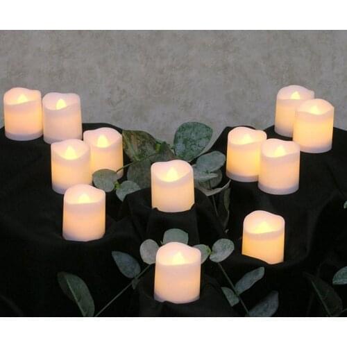 LED Tea Lights Candles Flameless Flickering Weeding Decor Built-in Battery Candle Light