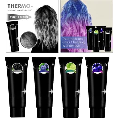 Thermochromic Changing Hair Dye Cream Fashion Hair Color Dye Hair Styling Tools Hair Pigment Hair Color Wax for Party
