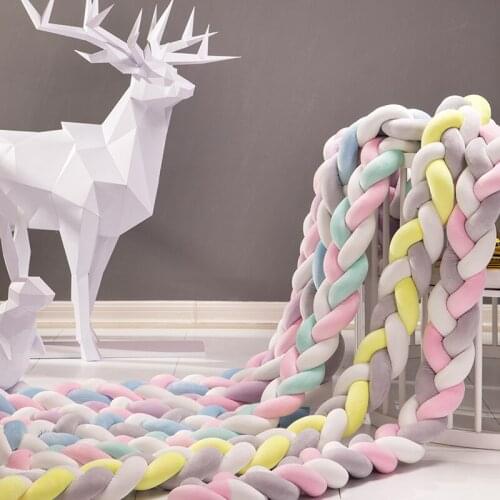 Woven wool for baby bed woven bumper for childrens room