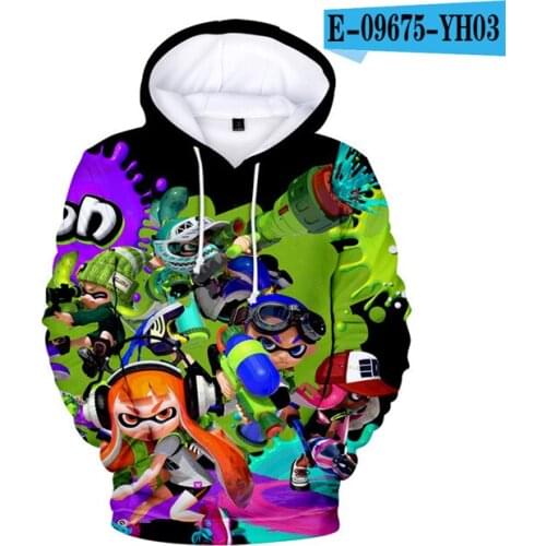 2021 Hip Hop Boy/girl Splatoon Hoodies Harajuku Sweatshirt Game Splatoon Hoodie Men/women New Kind Of Hot-Selling P Kids Clothes