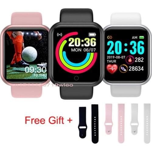 Y68 relógio inteligente Smart Watch D20 Mulheres Put Photo Music Control 2021 New Version Fitness Tracker Heart Rate Smart Watch