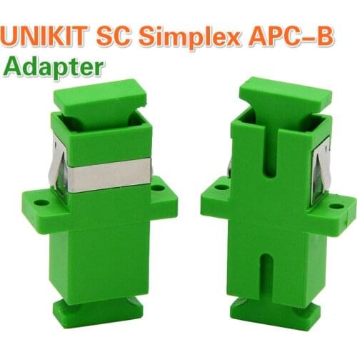 UNIKIT SC Simplex APC-B SC APC Simplex single-mode Fiber optic Adapter SC Optical fiber coupler SC APC Fiber flange SC connector