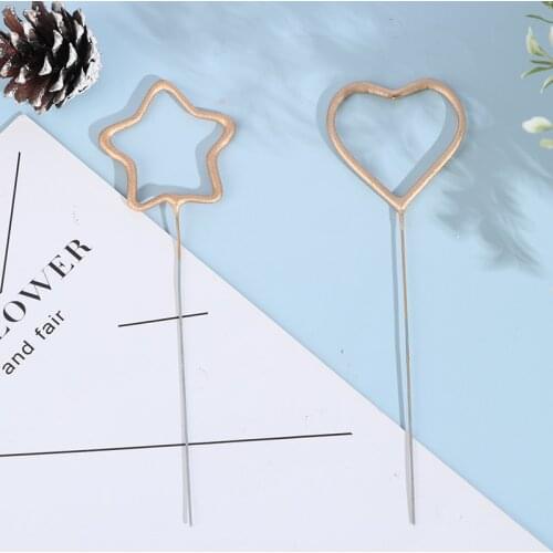 1Pc Romantic Star Love Formal wedding Anniversary Candles Cake Topper Decoration hot sale