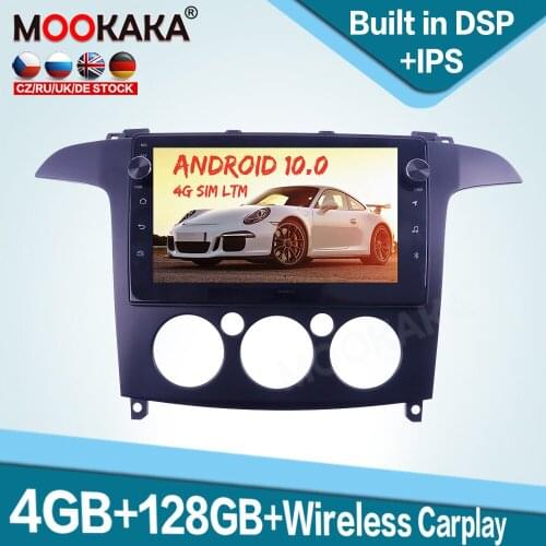 128GB Carplay Android 10.0 Car Multimedia Player for Ford S-Max 2006-2008 Auto Radio GPS Navigation Audio Stereo Head Unit DSP