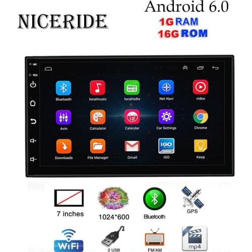 2 Din Android Car Multimedia Player head unit GPS Navigation BT FM USB wifi No dvd Car 2 DIN Radio
