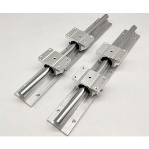 2pcs Support Linear rails Assemblies TBR16 L300/1000/1500mm + 4pcs TBR16UU linear bearing blocks for cnc parts 20mm linear guide