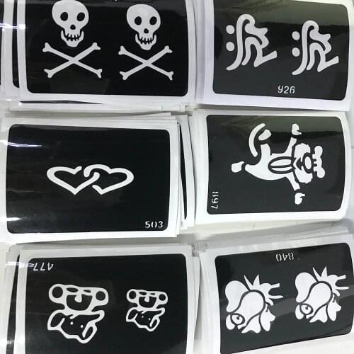 Free shipping 200pcs tattoo Stencils for Body art Painting Mixed designs