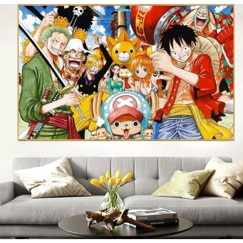 2021 New One Piece Cross Stitch Cartoon Anime Handmade Own Thread Embroidery Full Embroidery