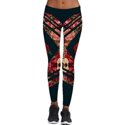 8 Patterns Women Striped Halloween Sport Pants High Waist Red Yellow Purple Fitness Running Leggings