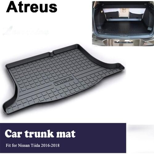 Atreus Car Accessories Trunk Mat Tray Floor Carpet Pad Waterproof Anti-slip For Nissan Tiida 2016 2017 2018