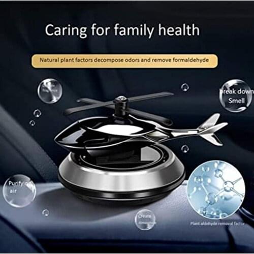 Car Aromatherapy Machine Airplane Air Freshener Solar Rotating Helicopter Car Perfume Automotive Interior Supplies Drop Shipping