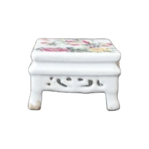 Jingdezhen, China, antique porcelain is hollowed out with flower pots for small tables, and pollen coloured collections of longe