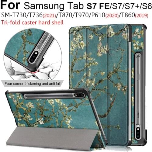 For Samsung Galaxy Tab S7 Plus Fe Case, SM-T870 T875 T970 T730 T736 Protective Cover For Samsung Galaxy S6 P610 S6 T860 Case