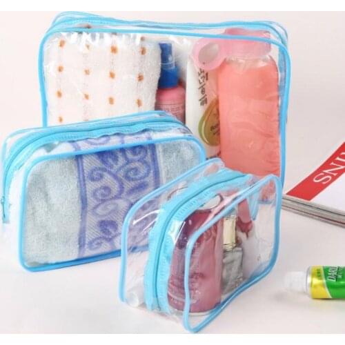 Travel Transparent Cases Clothes Toiletries Storage Bag Box Luggage Towel Suitcase Pouch Zip Bra Cosmetics Underwear Organizer