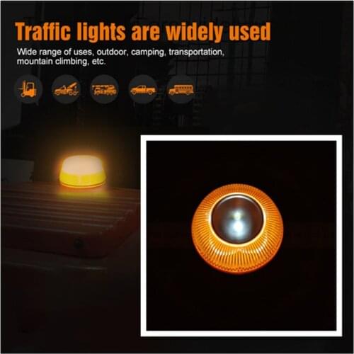 Dropship LED Roadside Safety Flashing Lamp Car Beacon Emergency SOS Light Warning Lantern Magnetic Base with 6F22 Dry Battery