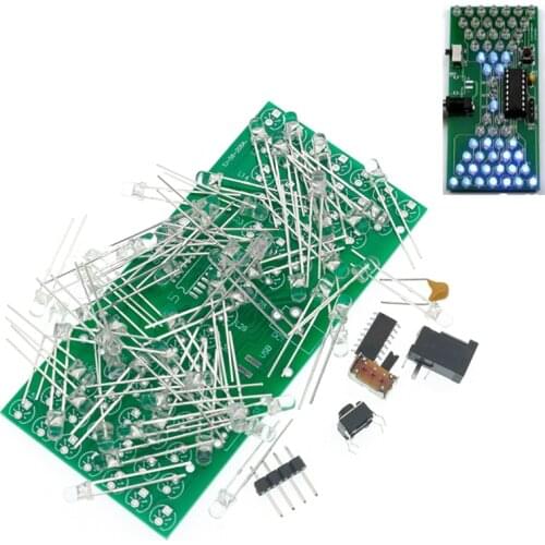 5V Electronic Hourglass DIY Kit Funny Electric Production Kits Precise With LED Lamps Double Layer PCB Board 84*40mm