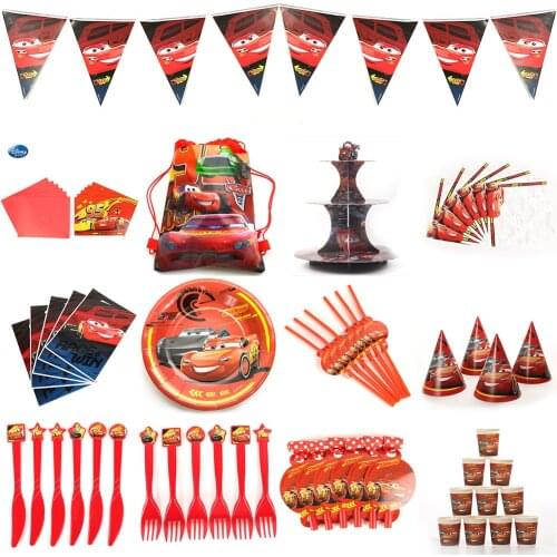Beautiful Cars Kids Birthday Party Decoration Set Cars Party Supplies Decoration Baby Happy Birthday Party Pack