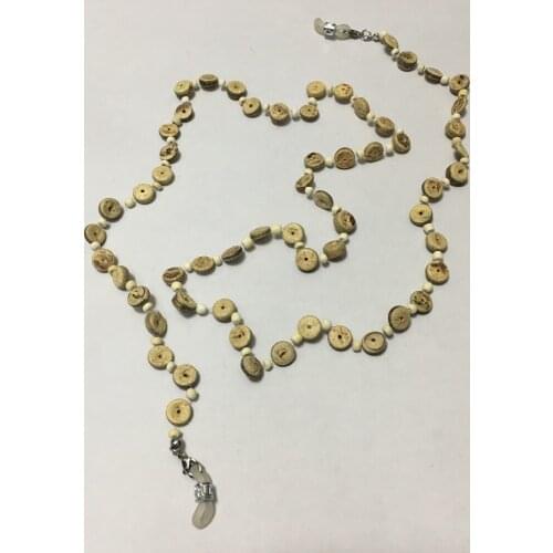 Eyeglass handmand round wood bead retainer sunglass string accessories hancrafted sunglass chain