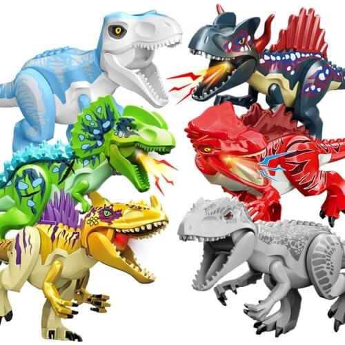 Jurassic World Dinosaur Building Kit Toy for Kids Featuring T-Rex Character Minifigures Adventure Creative Playset Boys Girls