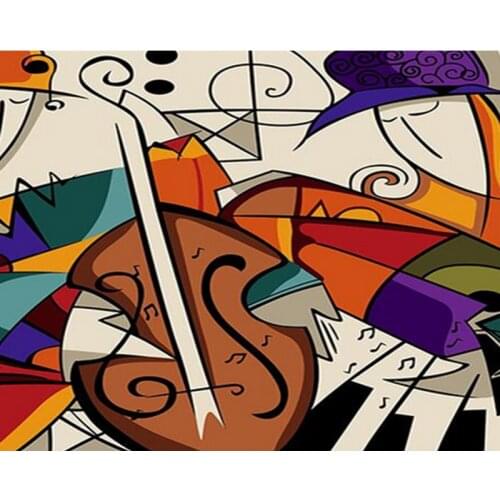 Abstract Painting By Numbers Music DIY Craft Kits Acrylic Paint For Adults Oil Picture Coloring By Numbers Home Decorative Wall