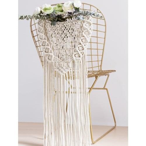 Set of 2 Macrame Wedding Chair Decorations Wall Hanging Decor bridal shower bridesmaid gift party decoration