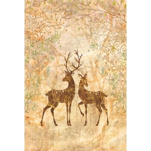 Mural moose The wooden puzzle 1000 pieces ersion jigsaw puzzle white card adult childrens educational toys