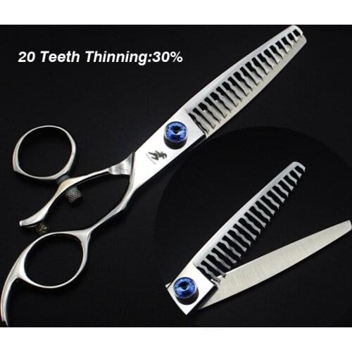 6.5 inch Fishbone tooth Rotating handle Barber Hair Scissors high quality Fine thinning Barber Hair Trimming Teeth Scissors