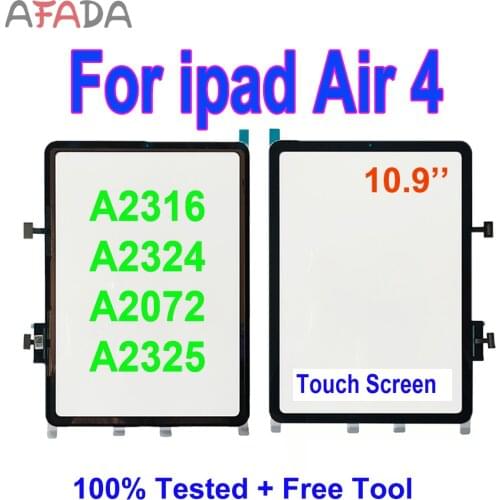 10.9" Front Glass For IPad Air 4 Air4 4th Gen 2020 A2316 A2324 A2325 A2072 Panel Display Touch Screen Digitizer Replacement