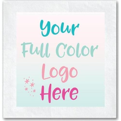 Personalized Full Color Logo Cocktail Napkins | Full Color Logo | Custom Logo, Baby Shower Napkins, Graduation Party Napkins