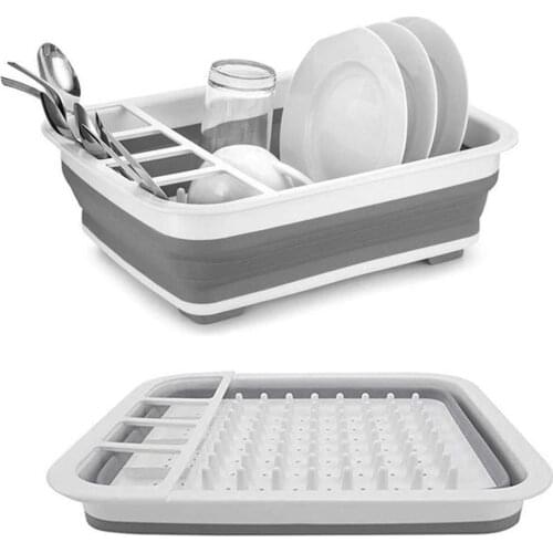Tableware Drainer Foldable Dish Rack Portable Drying Rack Home Shelf Dinnerware Organizer Plate Bowl Holder Kitchen Gadgets Tool