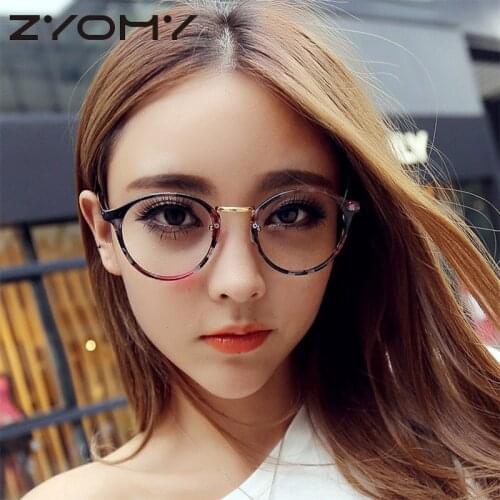 Q Round Myopia Optical Mirror Flat Lens Ultralight Classic 1Pcs Women Men Eyewear Vintage Brand Design