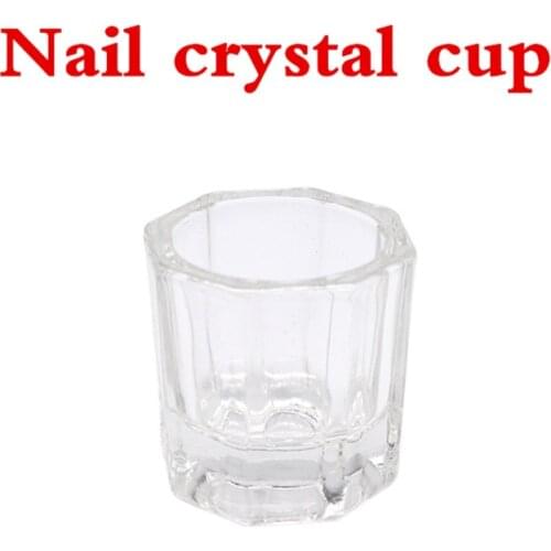 Nail Crystal Glass Cup for Acrylic Lot Glass Crystal Bowl Cup Dappen Dish Arcylic Powder Holder Container Nail Art Manicure Salo
