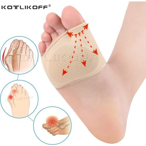 KOTLIKOFF Forefoot Pad For Hallux Valgus Damping of Metatarsal Gel Soles Non-slip Pain Relief Gel Insoles Feet Care Tool Insert