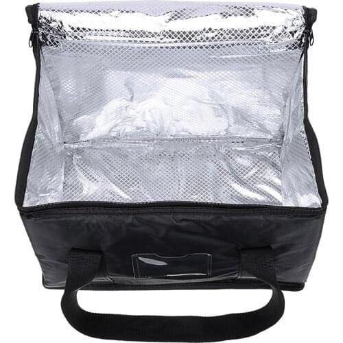 Food Pizza Delivery Bags Insulated Takeaway Thermal Warm/Cold Bag Ruck 3 Sizes With Small Compartment Double Zippers