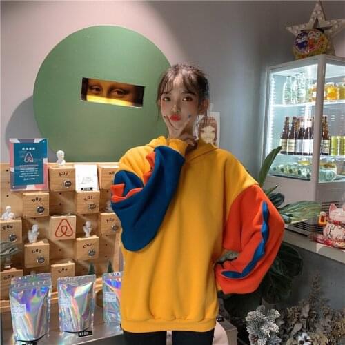 Dinosaur Sweatshirt Girl 2020 New Korean Version Loose And Funny Sautumn And Winter Plush Hoodie Pullover Wm