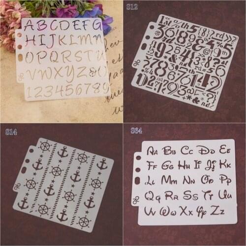 13CM DIY Craft Letter and Number Stencils for Painting on Wall Art Scrapbooking Stamping Album Decorative Embossing Paper Cards