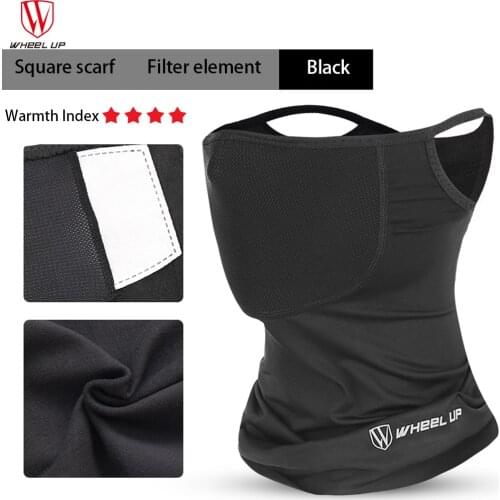 Wheel Up Cycling Mask Magic Headband Warm Fleece Bike Mask Replaceable Filter Breathable and Waterproof Outdoor in Winter PM2.5