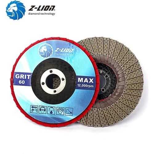 Z-LION 2pcs 4" Flap Disc Diamond Electroplated Polishing Wheel Renovator Skive Grinding Disc Accessories Rotary Tool Sanding Pad