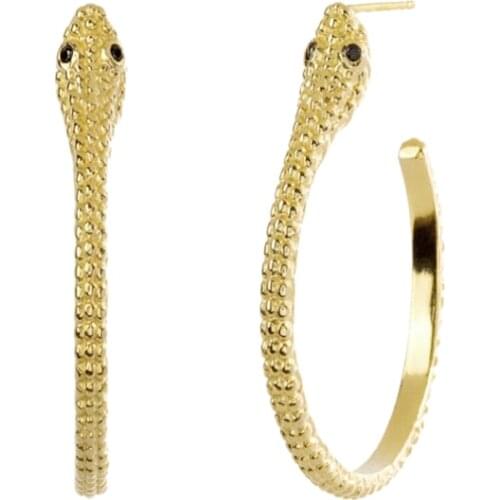 CANNER Luxurious Personality Creative Snake Stud Earring Kpop Women Earrings For Women Luxery Punk Pendientes Piercing Vintage