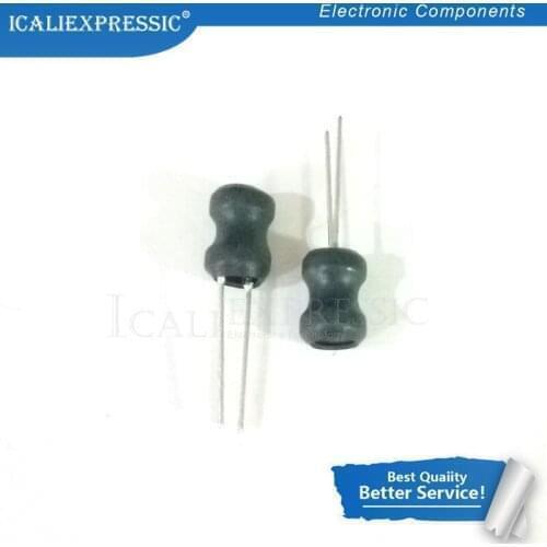 100PCS Unshielded Wirewound DIP power Inductor 0608(6*8mm) 2.2uH 3.3uH 4.7uH 10uH 22uH 33uH 47uH 68uH 100uH I-shaped inductance