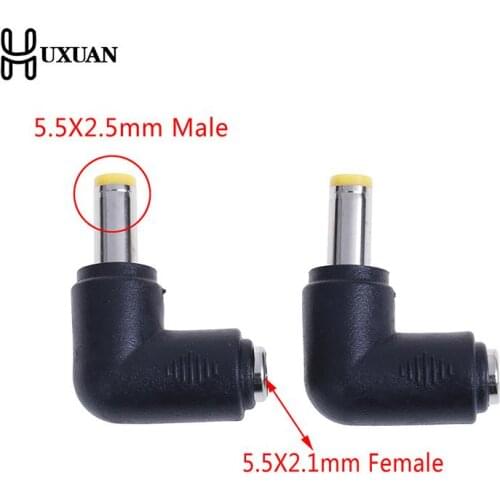 2/4PCS DC 5.5*2.1 Female/5.5*2.5mm Male/4.0*1.7mm Male DC Power Plug Connector Angle 90 Degree L Shaped Dc Power Connector