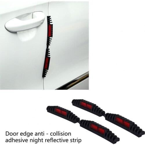 Durable 2Pcs High-quality Scratch-proof Door Edge Warning Stickers ABS Car Reflective Strips Harmless for Cars