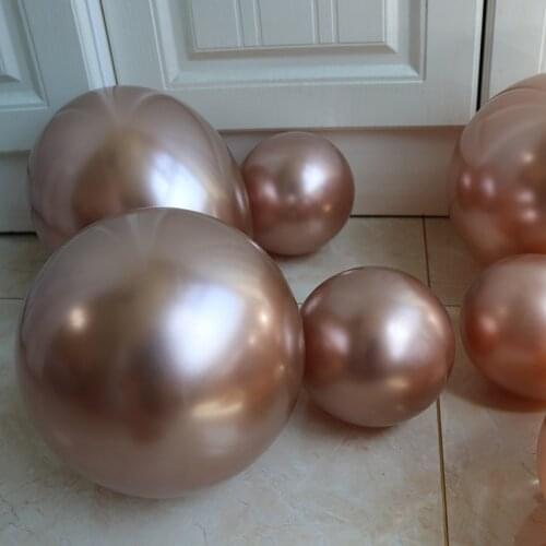 5/10/12inch Rose Gold Metallic Chrome Helium Shiny Latex Thicken Balloon Perfect Decoration for Wedding Birthday Baby Shower