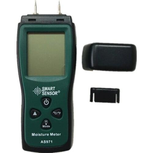AS971 Digital Wood Moisture Meter Humidity Tester Timber Damp Detector Paper Test wall moisture analyzer Range 2%~70