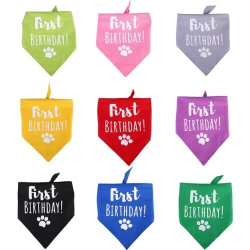 Hot Birthday dog Bandanas scarf Large Pet Neckerchief For Big Cat dog Grooming Accessories dropshipping