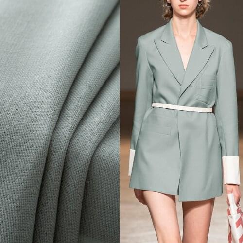 White waxberry Made in Japan Light Green Woested Wool Fabircs 100%Wool Materials Women Suits Pants DIY Cloth Tailor Freeshipping