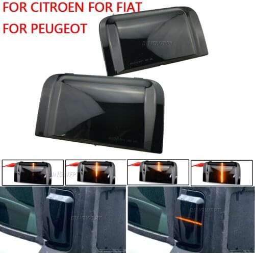 Side Wing Rearview Mirror Dynamic Blinker Flowing Indicator LED Turn Signal Light For Peugeot Boxer Fiat Ducato Citroen Jumper